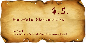 Herzfeld Skolasztika névjegykártya